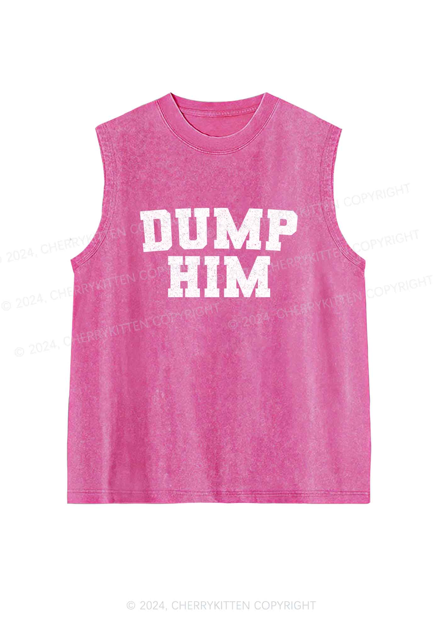 Dump Him Y2K Washed Tank Cherrykitten