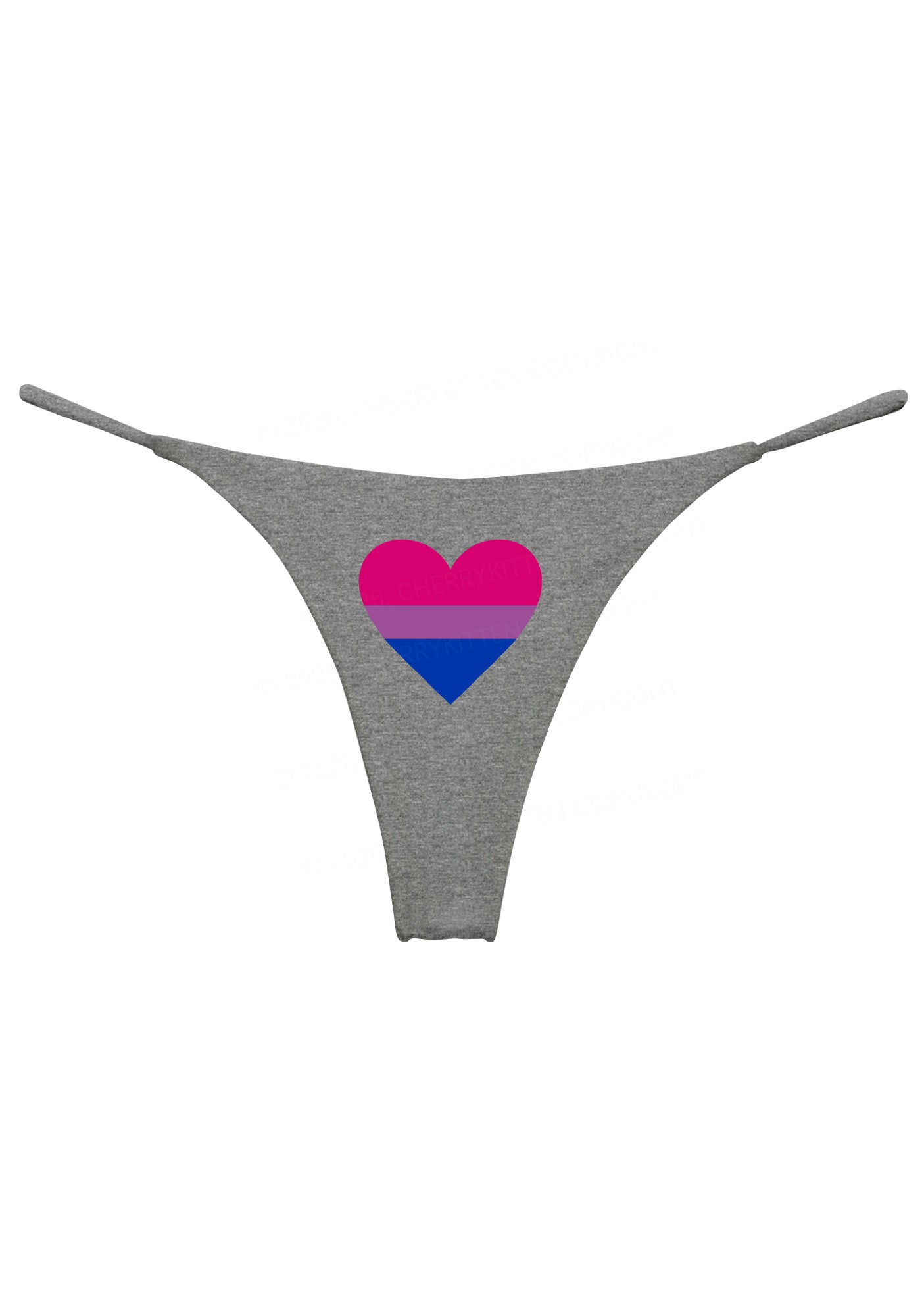 Bisexual Heart Pride Y2K Bikini String Thong Cherrykitten