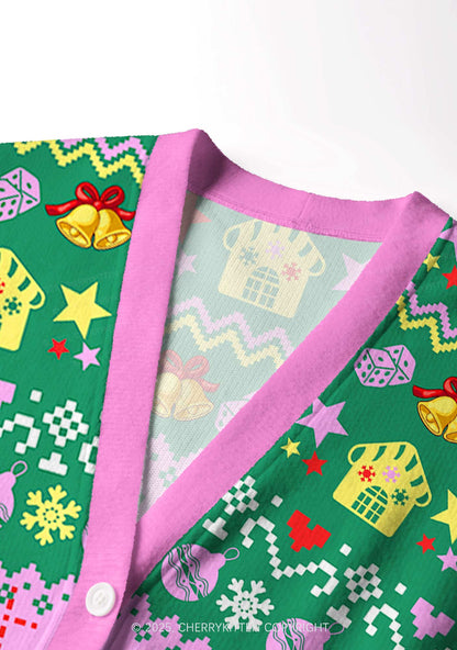 We Gonna Party Y2K Christmas Cardigan Knit Sweatshirt Cherrykitten