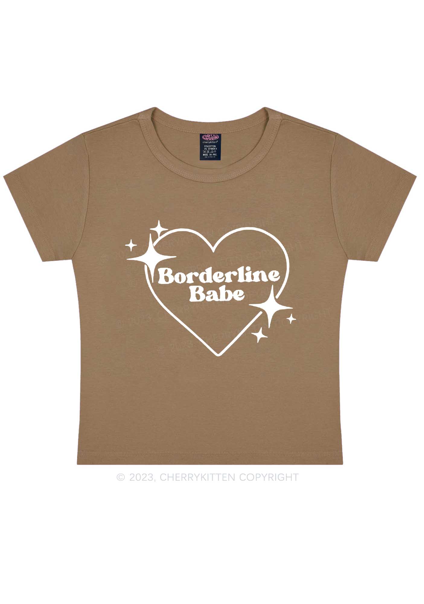 Borderline Personality Babe Y2K Baby Tee Cherrykitten