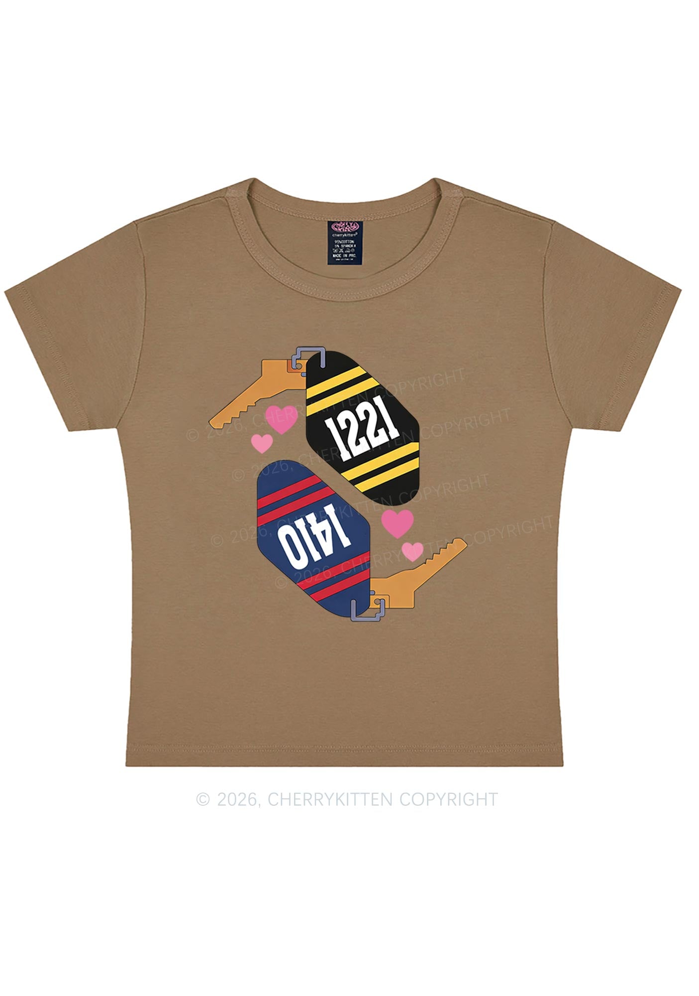 Retro Key Tag HR Y2K Baby Tee Cherrykitten