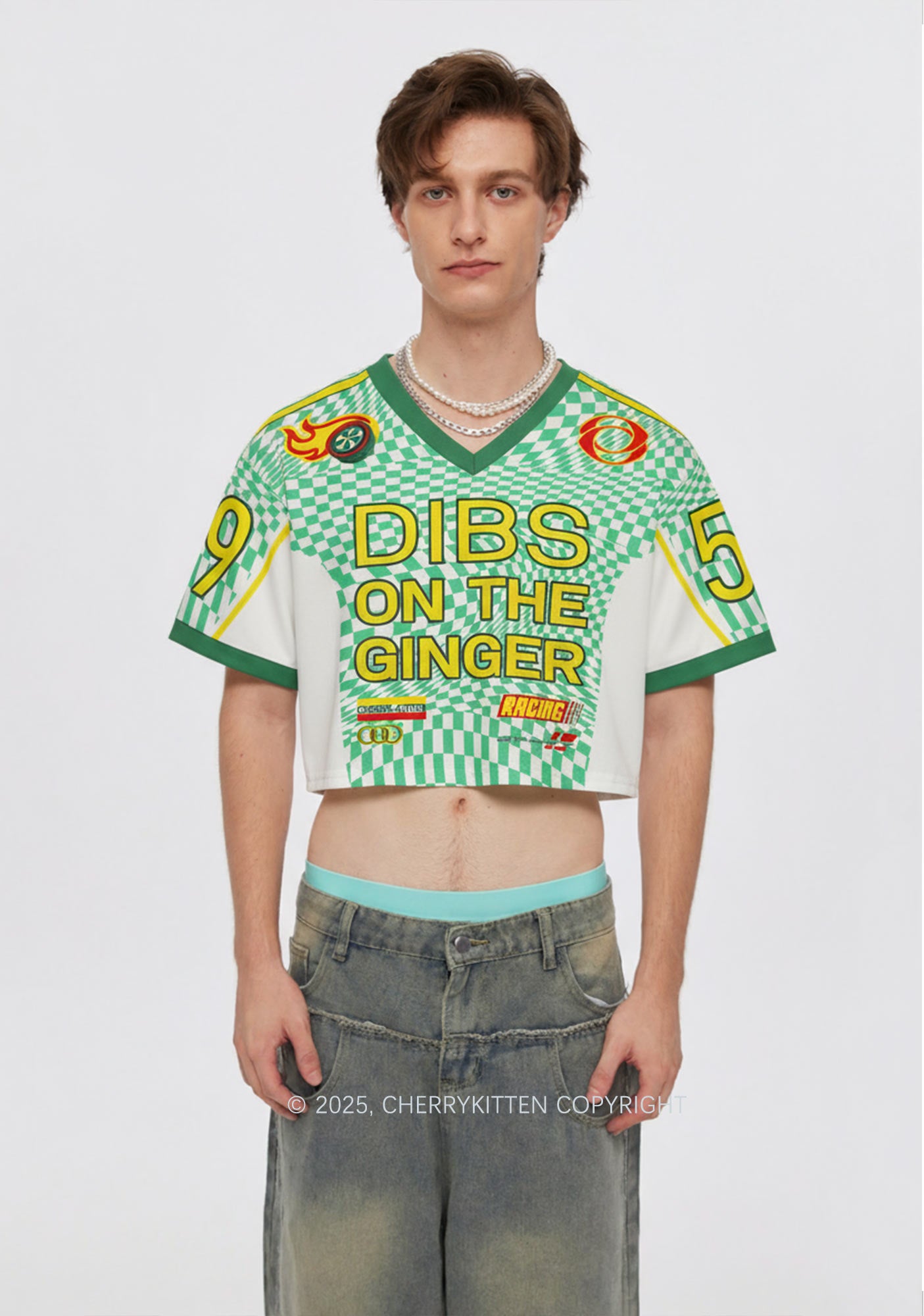 Custom Dibs On The Ginger St Patricks Y2K Crop Sport Jersey Shirts Cherrykitten