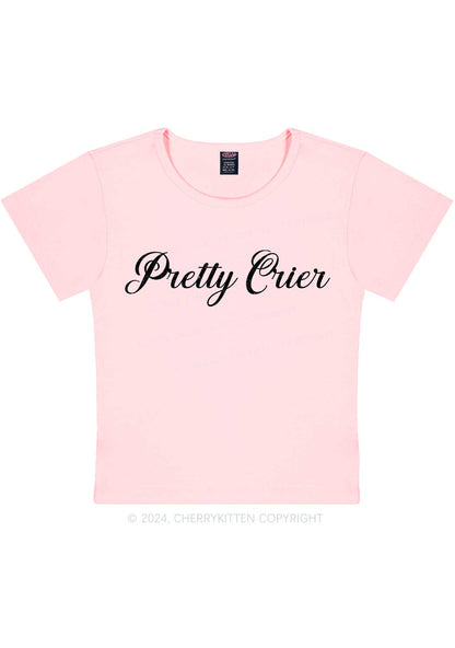 Pretty Crier Y2K Baby Tee Cherrykitten