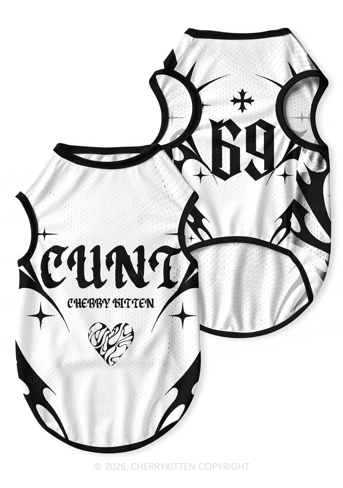 Cxxt Heart Y2K Pet Jersey Cherrykitten