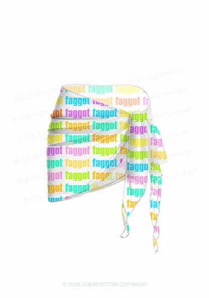 Rainbow Faggot Slogan Pride Y2K Print Bikini Set Cherrykitten