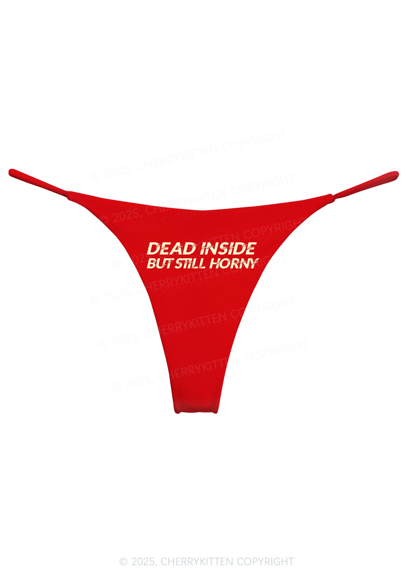 Dead Inside But Still Thirsty Y2K Bikini String Thong Cherrykitten