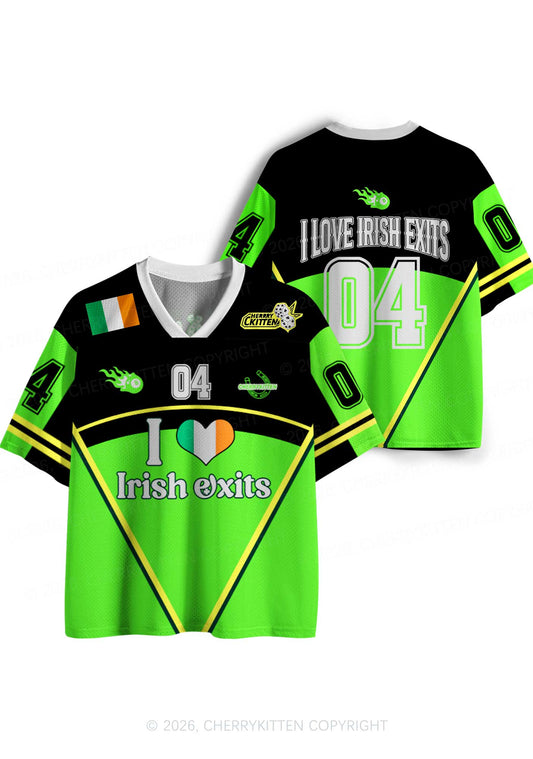 Custom I Love Irish Exits St Patricks Y2K Sport Jersey Shirts Cherrykitten