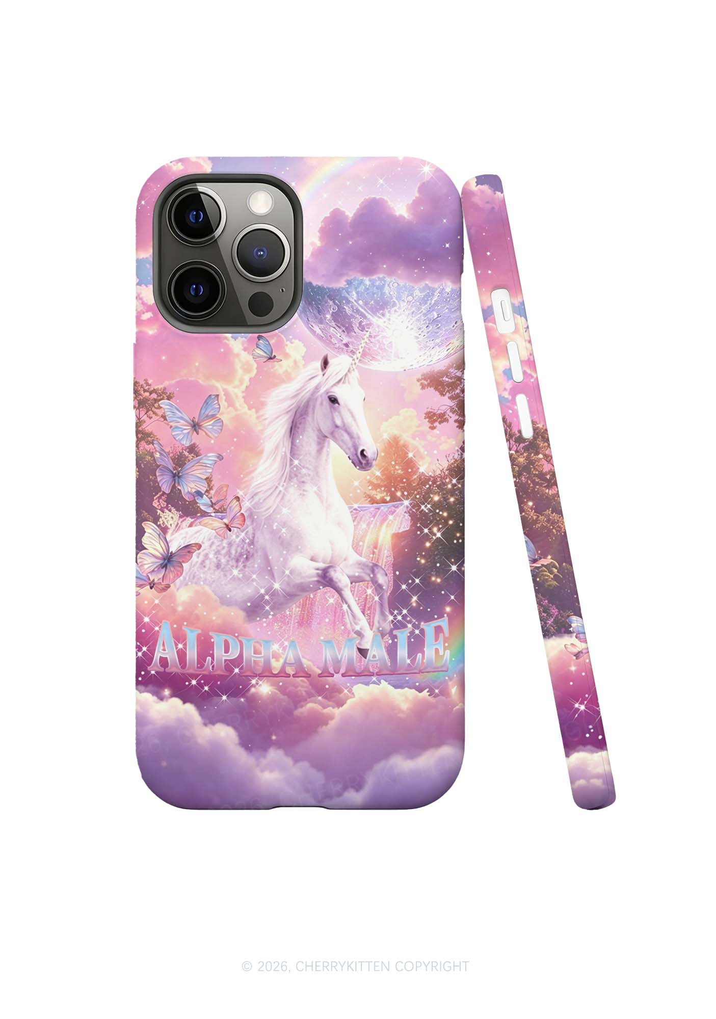 Alpha Male Unicorn Butterfly Y2K Phone Case Cherrykitten