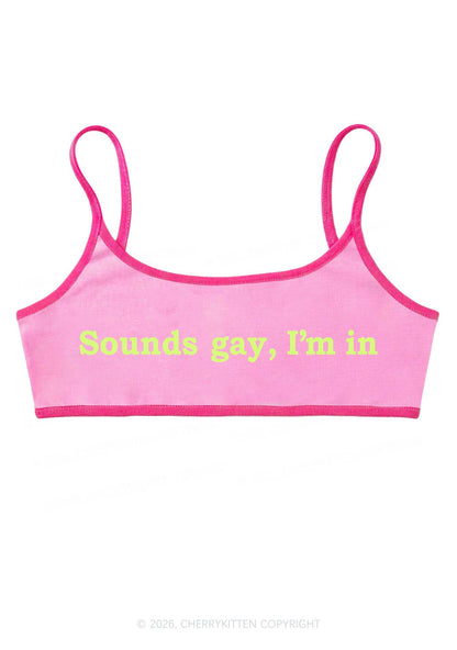 Sounds Gay Pride Y2K Super Crop Cami Cherrykitten
