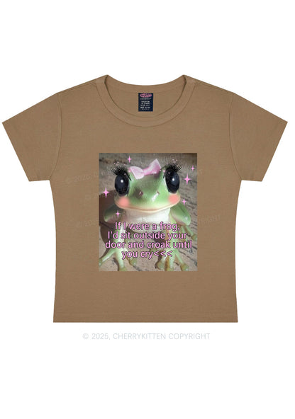 If I Were Frog Y2K Baby Tee Cherrykitten