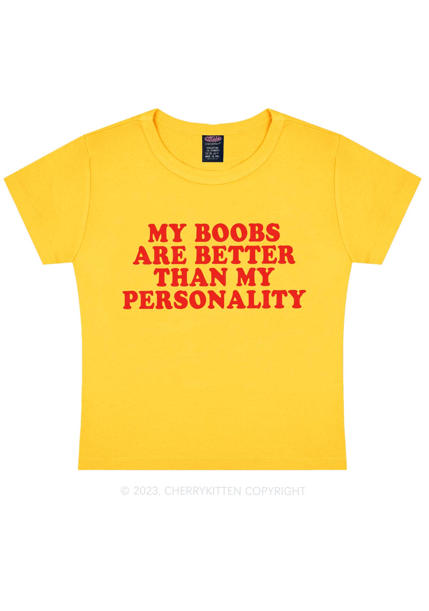 Bxxbs Better Than Personality Y2K Baby Tee Cherrykitten