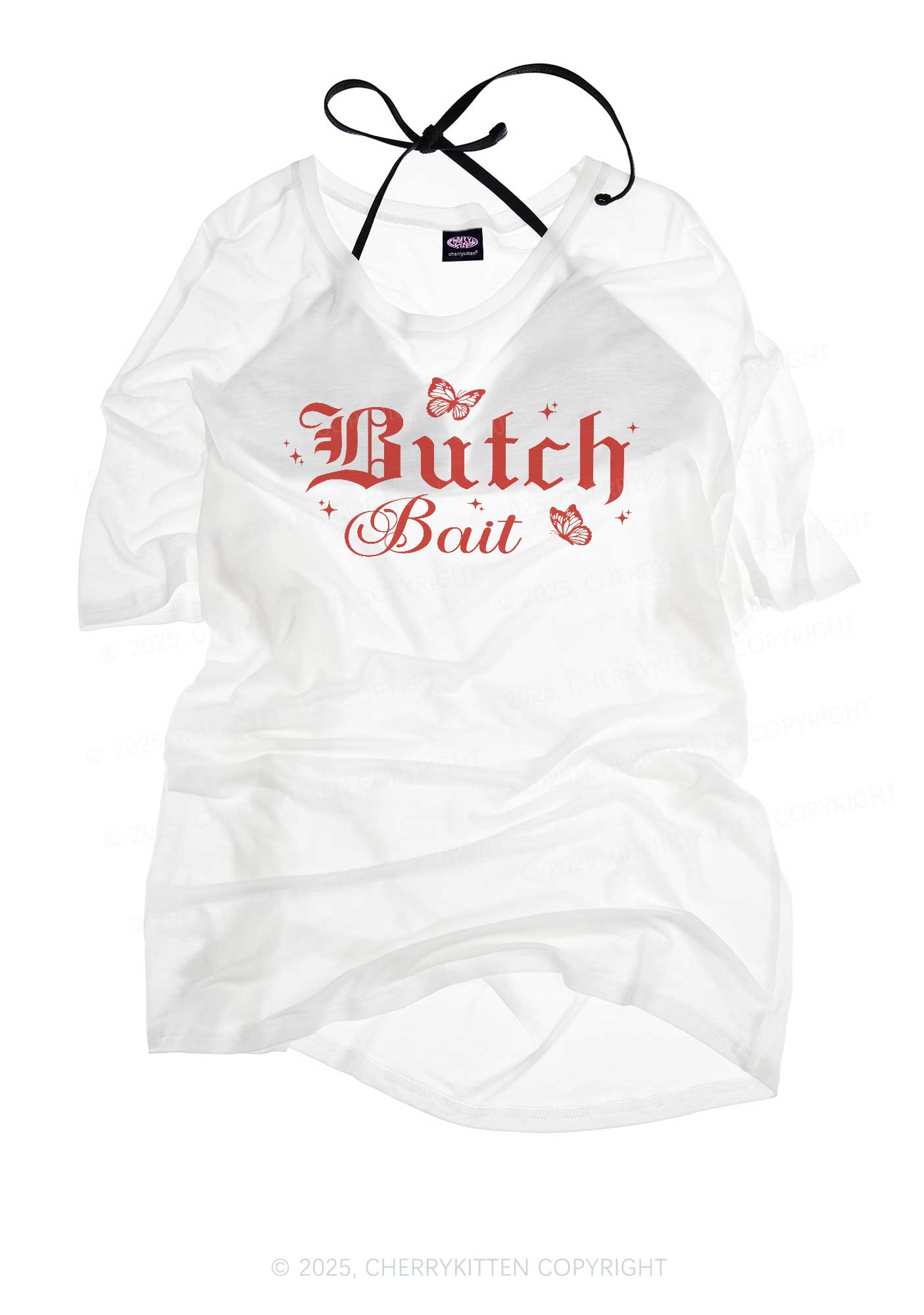 Butch Bait Pride Y2K Sheer Boyfriend Tee Cherrykitten