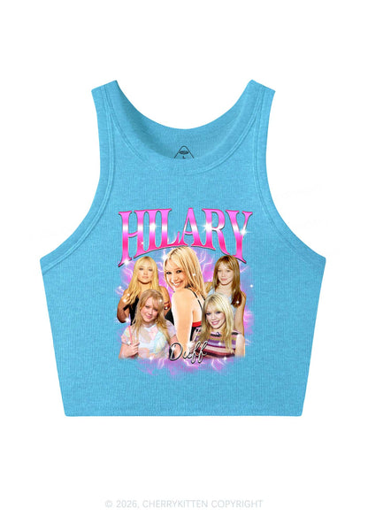 HD Pink Lightning Blonde Girl Y2K Crop Tank Top Cherrykitten