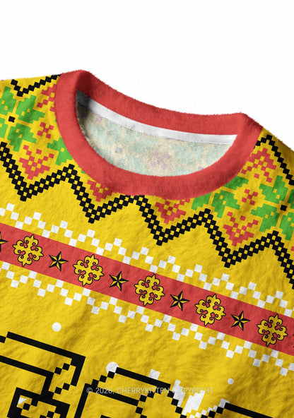 Dibs On The Ginger St Patricks Y2K Christmas Knit Sweatshirt Cherrykitten