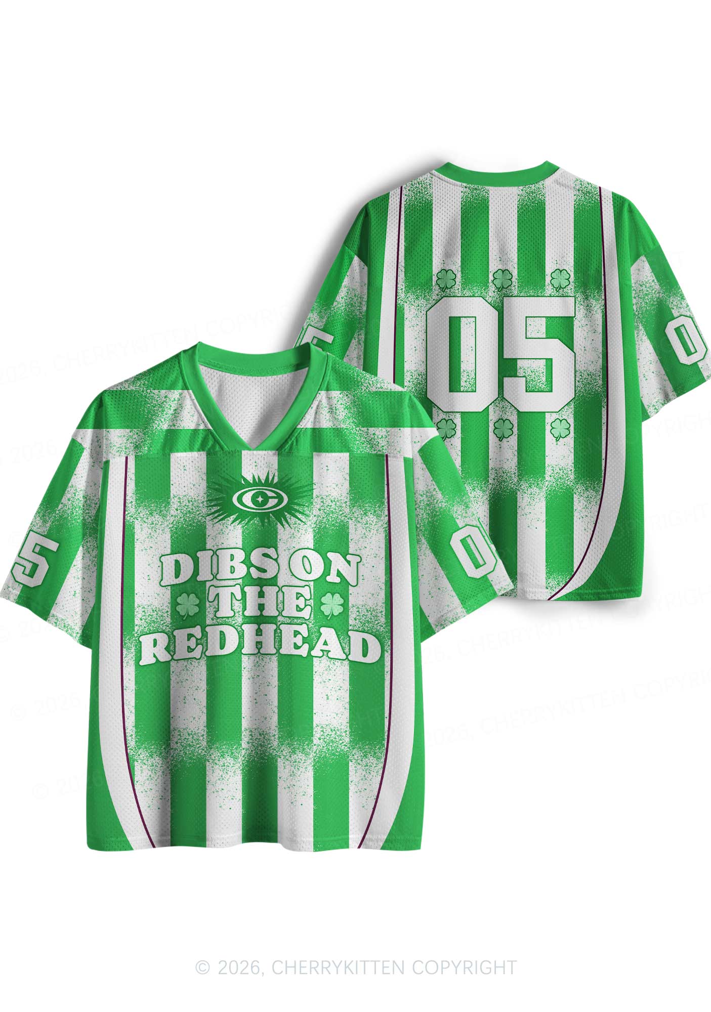 Custom Dibs On The Redhead St Patricks Y2K Sport Jersey Shirts Cherrykitten