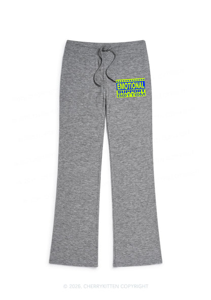 Emotional Support Bottom Pride Y2K Low Rise Drawstring Flare Pants Cherrykitten