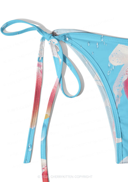 Lace Apple Y2K Print Bikini Set Cherrykitten