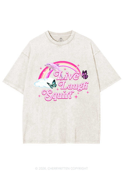 Live Laugh Squirt Y2K Shirts Washed Tee Cherrykitten
