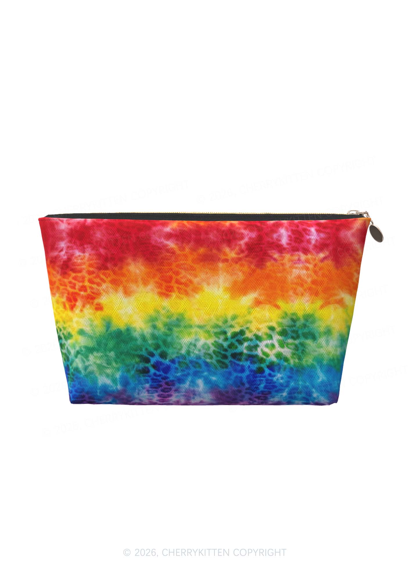 Rainbow Leopard Tie Dye Pride Y2K Makeup Bag Cherrykitten