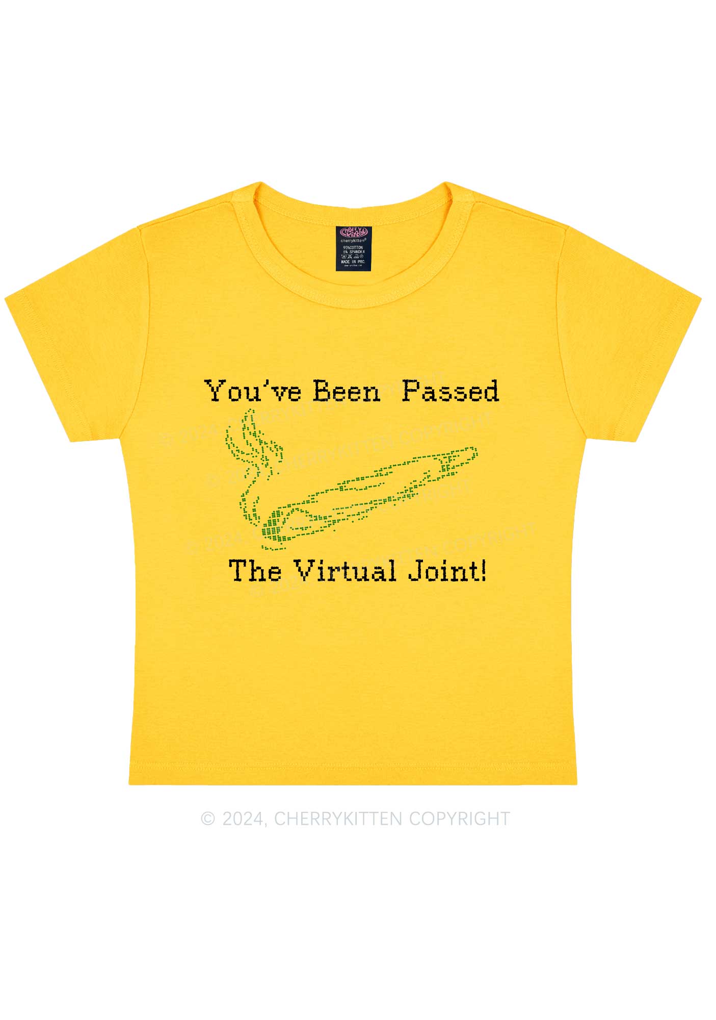 The Virtual Joint Y2K Baby Tee Cherrykitten