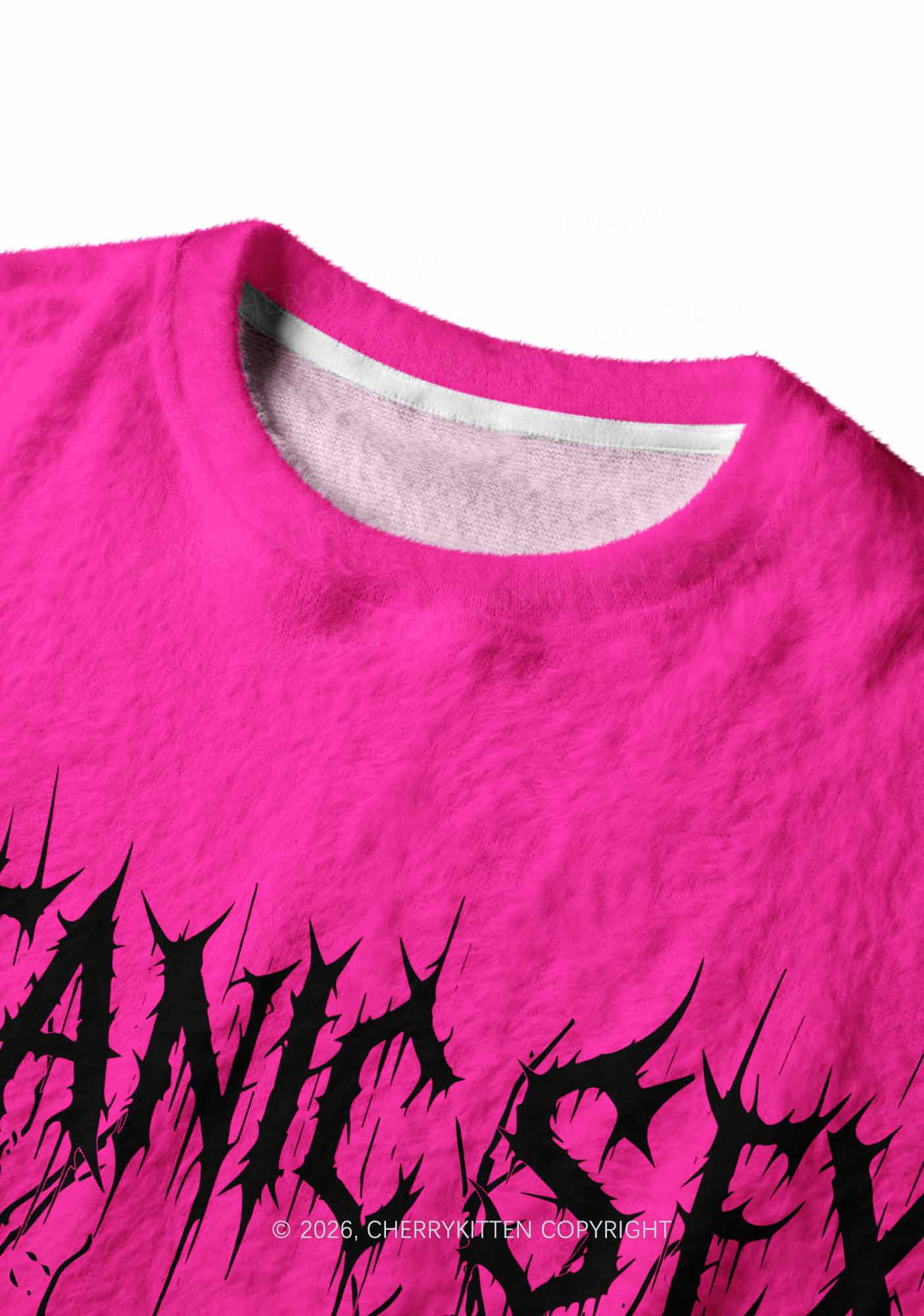 Halloween Satanic Sx Y2K Knit Sweatshirt Cherrykitten
