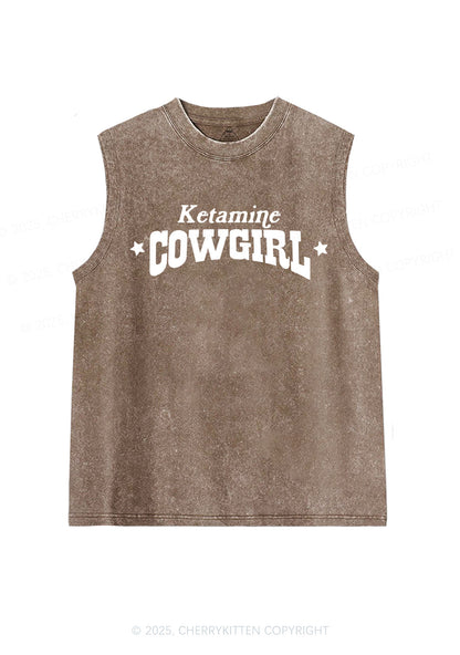 K Star Cowgirl Y2K Washed Muscle Tank Cherrykitten