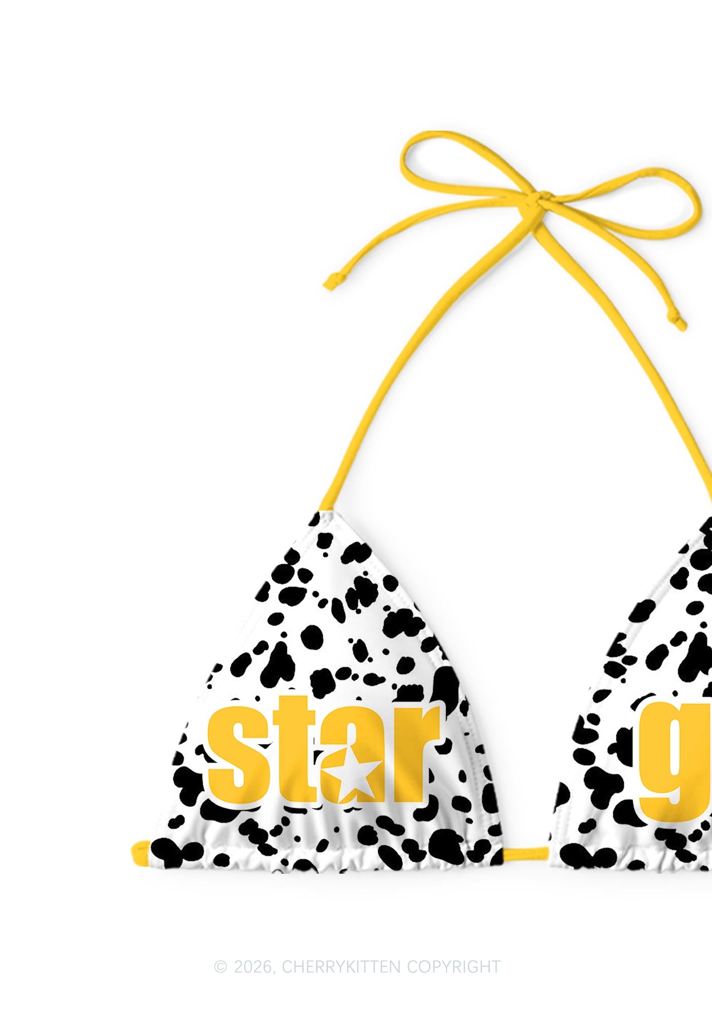 Spotted Star Girl Y2K Print Bikini Set Cherrykitten