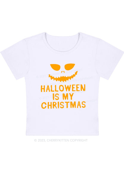 Halloween Is My Christmas Baby Tee Cherrykitten