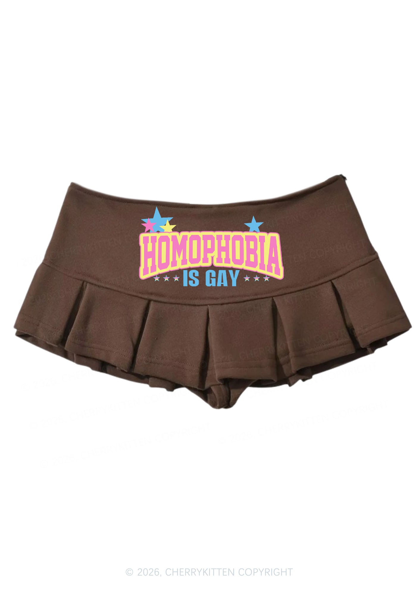 Homophobia Is Gay Pride Y2K Mini Pleated Skirts Cherrykitten