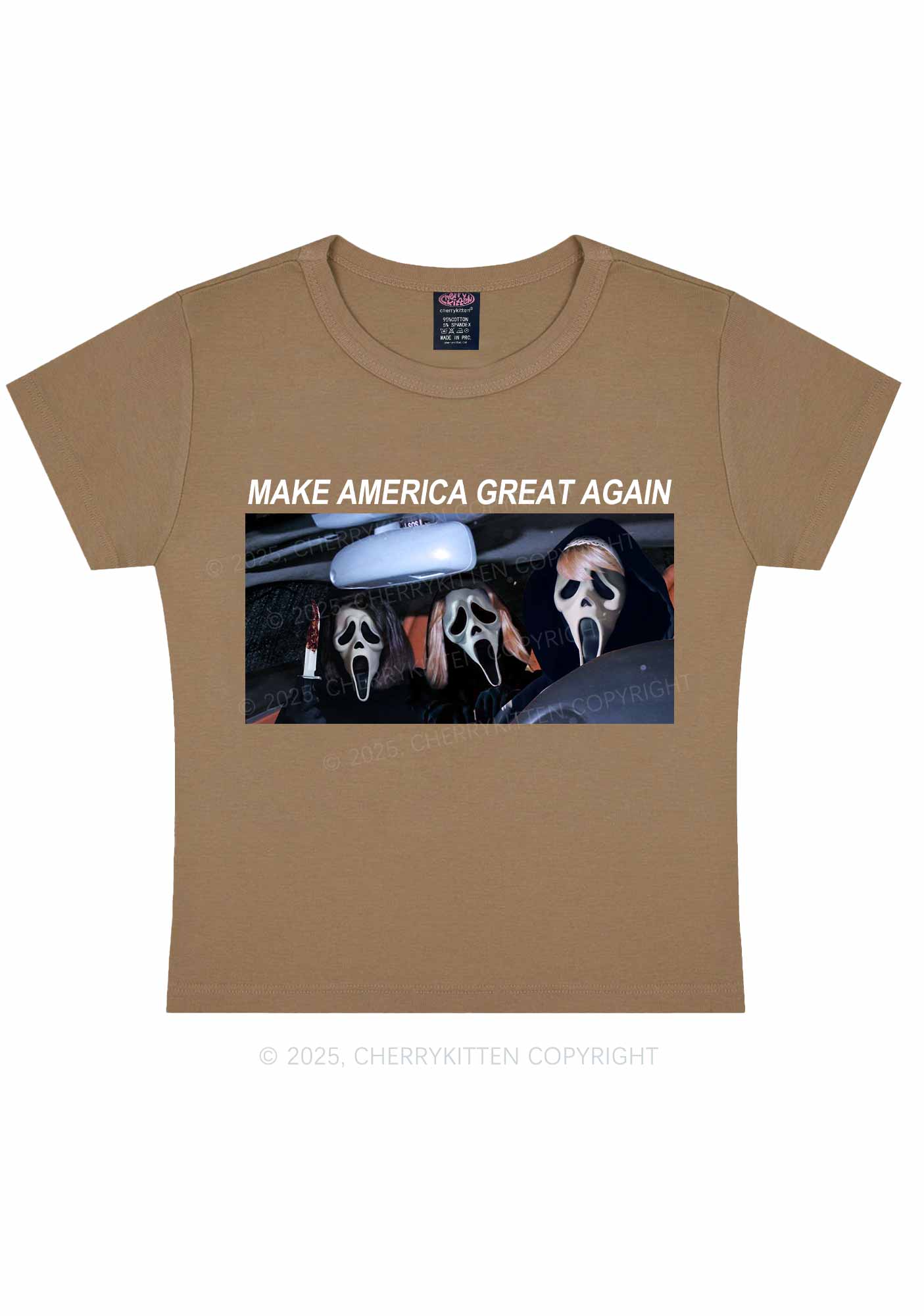 Halloween Ghost Make America Great Again Y2K Baby Tee Cherrykitten