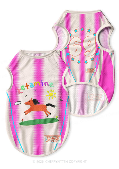 Orange Pony Y2K Pet Jersey Cherrykitten