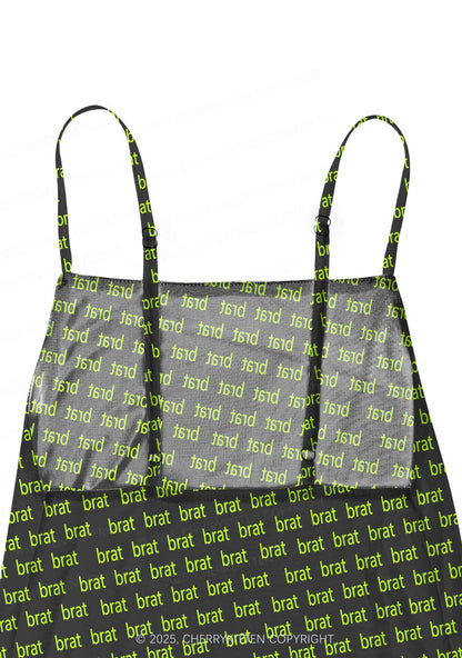 Green Brat Y2K Mesh Slip Dress Cherrykitten