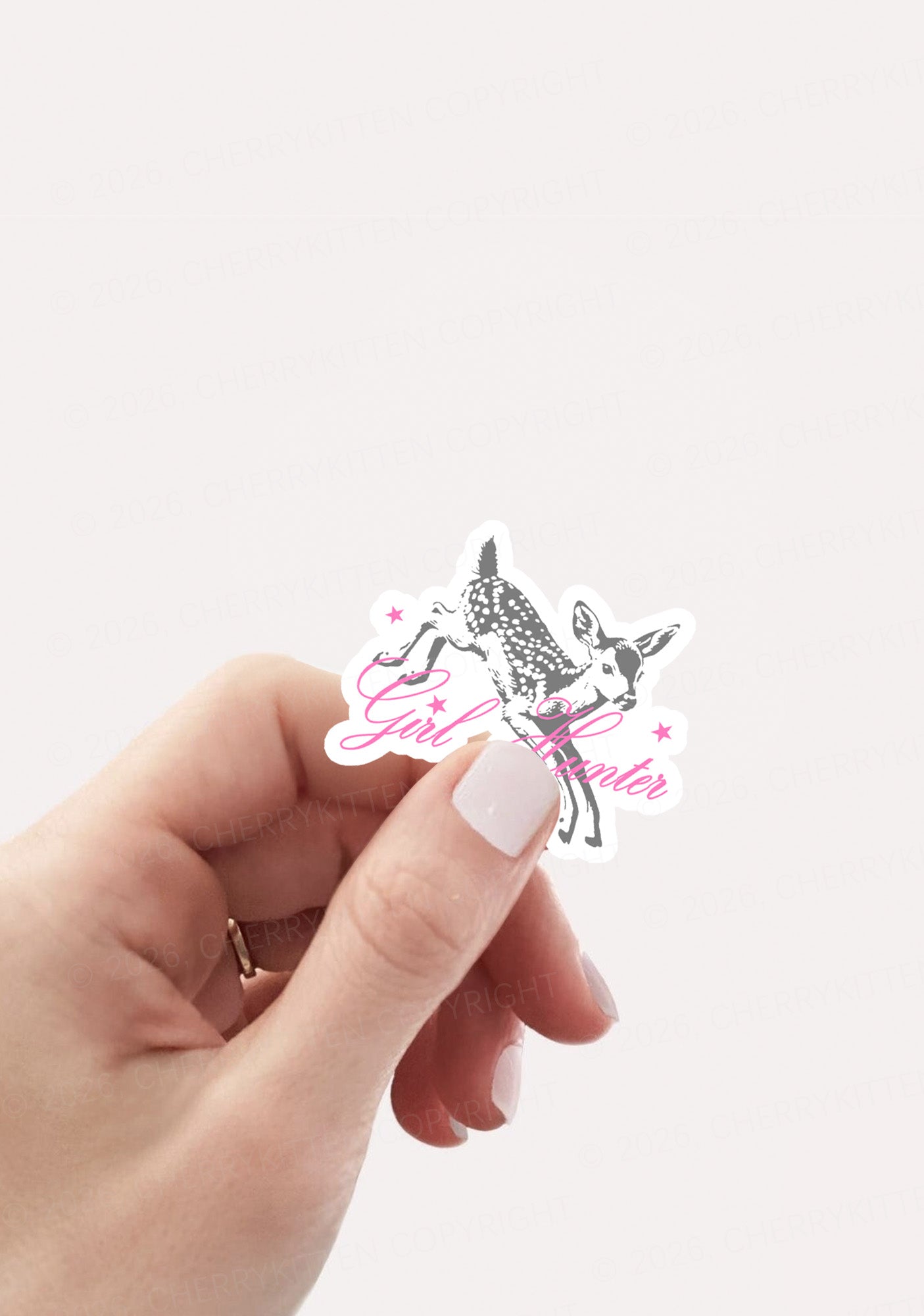 Girl Hunter Deer Pride 1pc Y2K Sticker Cherrykitten