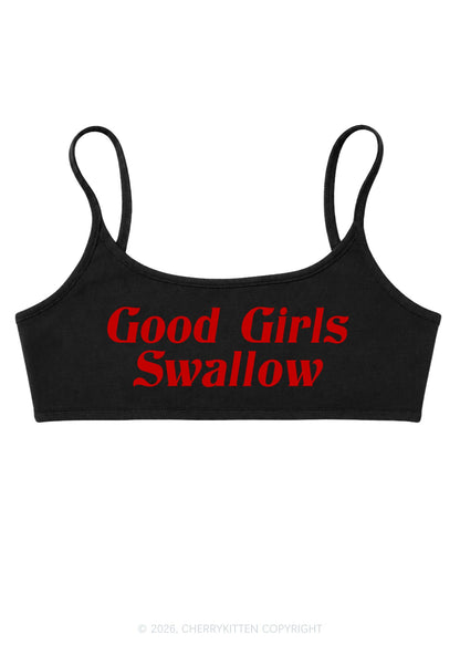 Good Girls Swallow Y2K Super Crop Cami Cherrykitten