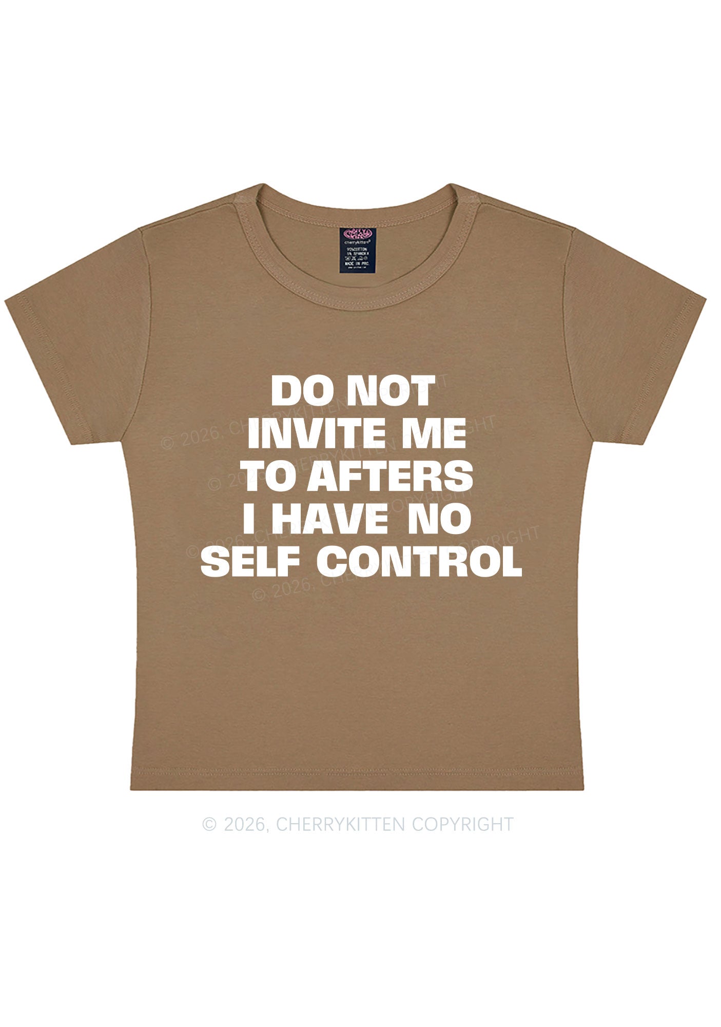Do Not Invite Me To Afters Y2K Baby Tee Cherrykitten