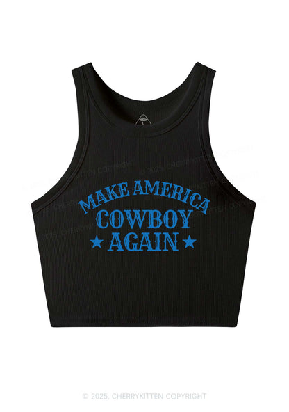 Cowboy Again Y2K Crop Tank Top Cherrykitten