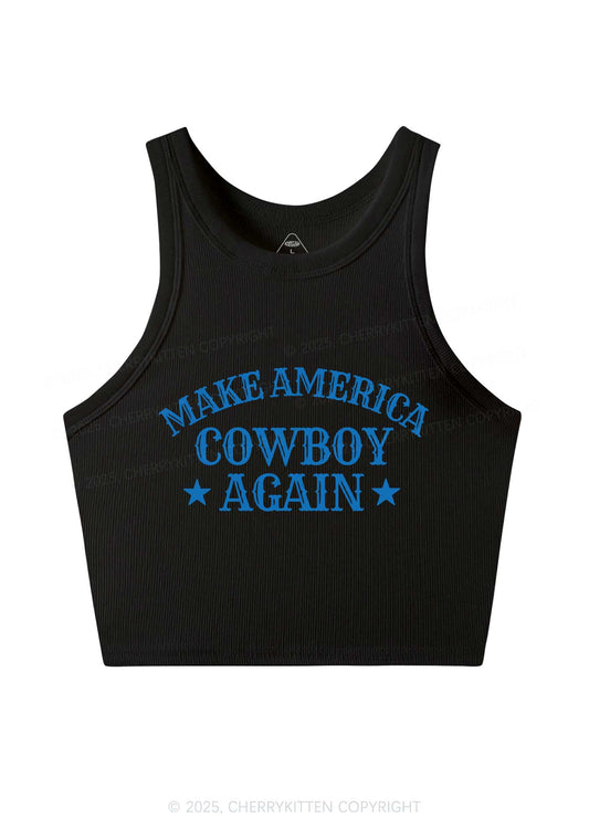 Cowboy Again Y2K Crop Tank Top Cherrykitten