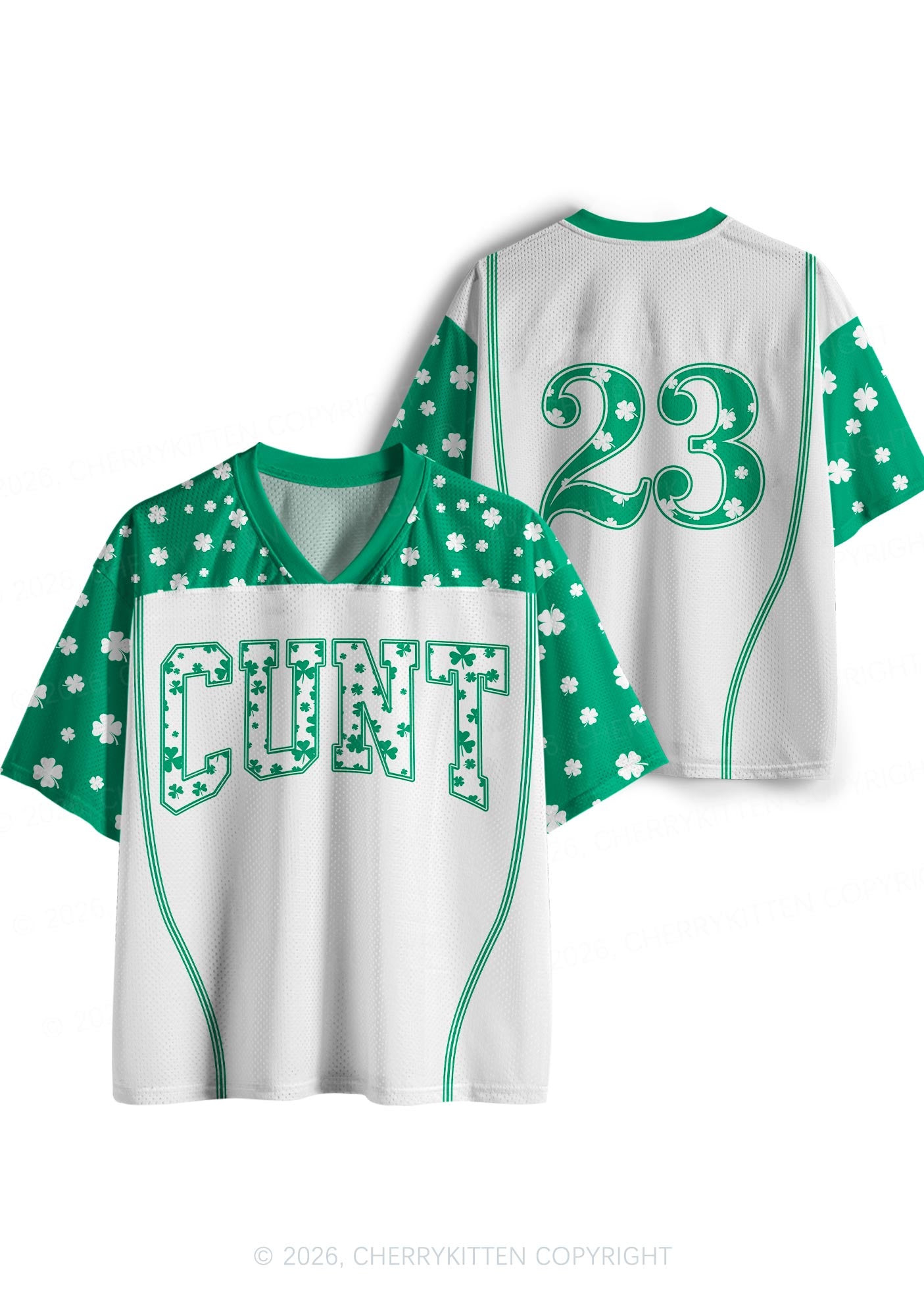 Custom Green Cxxt St Patricks Y2K Sport Jersey Shirts Cherrykitten