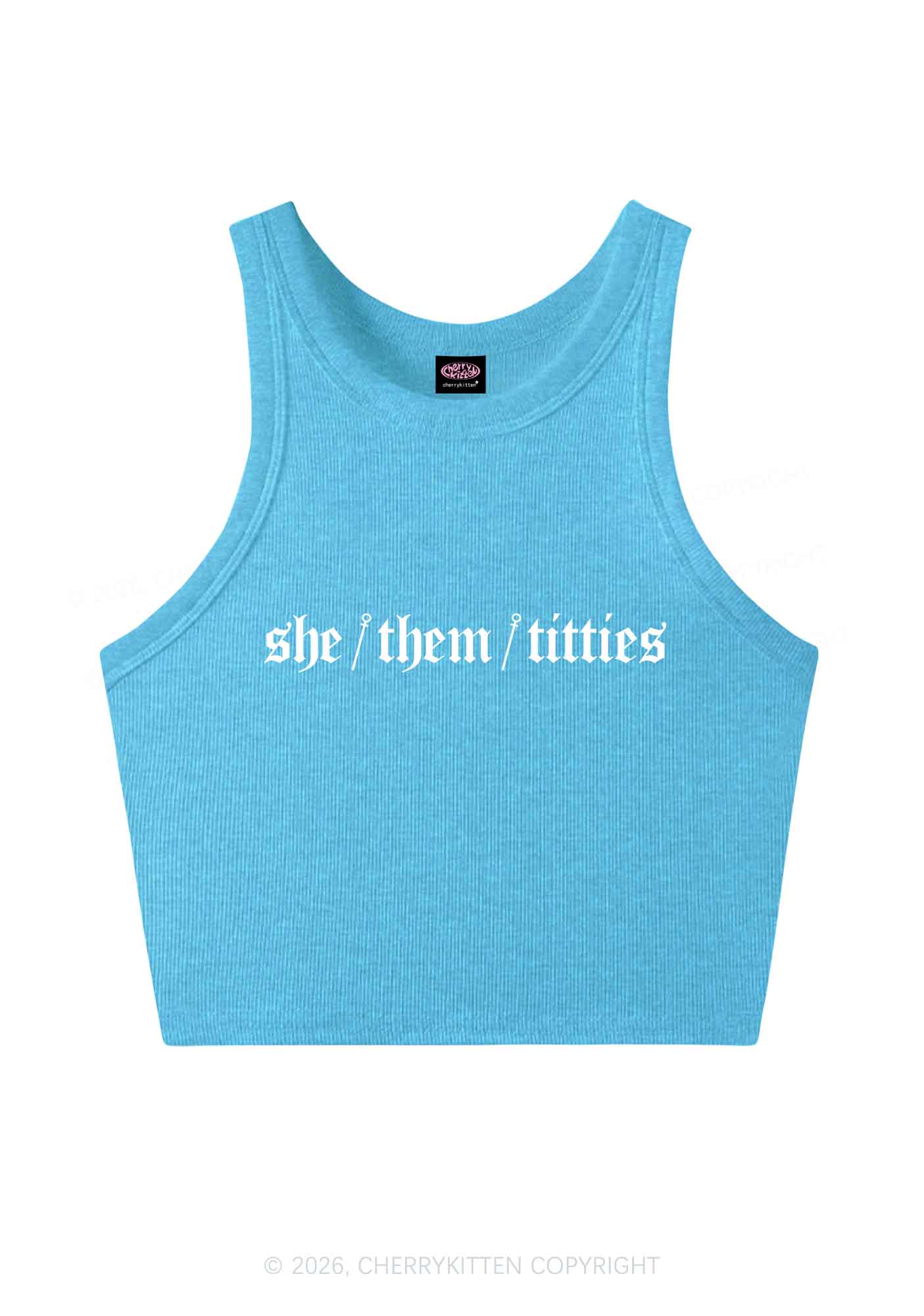 She Them Txtties Pride Y2K Crop Tank Top Cherrykitten