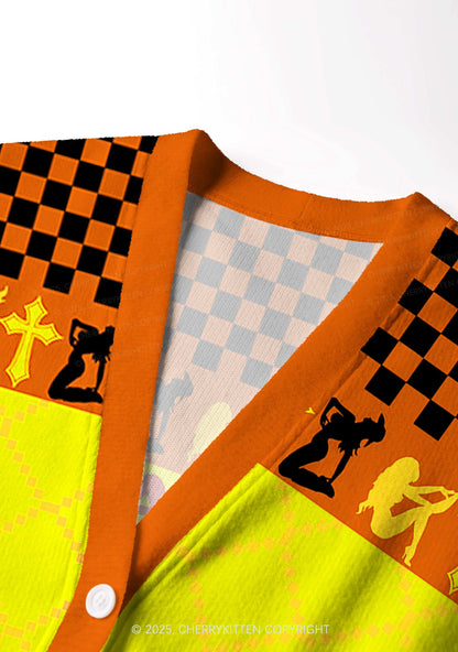 Ride A Cowgirl Pride Y2K Christmas Cardigan Knit Sweatshirt Cherrykitten