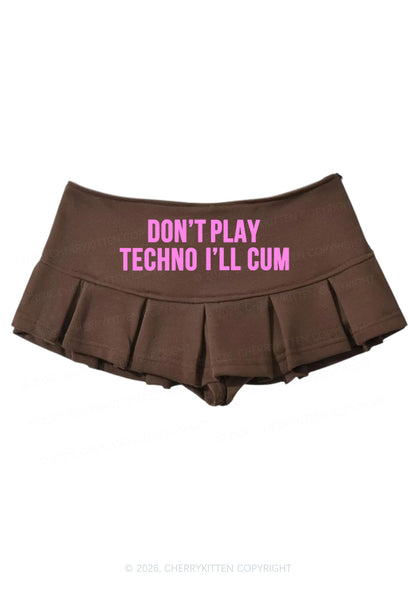 Dont Play Techno Y2K Mini Pleated Skirts Cherrykitten