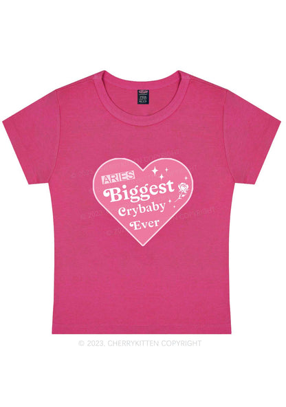 Curvy Aries Biggest Crybaby Ever Y2K Baby Tee Cherrykitten