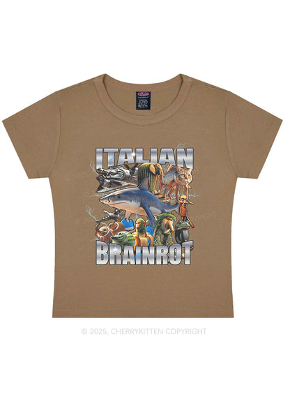 Italian Brainrot Collection Y2K Baby Tee Cherrykitten