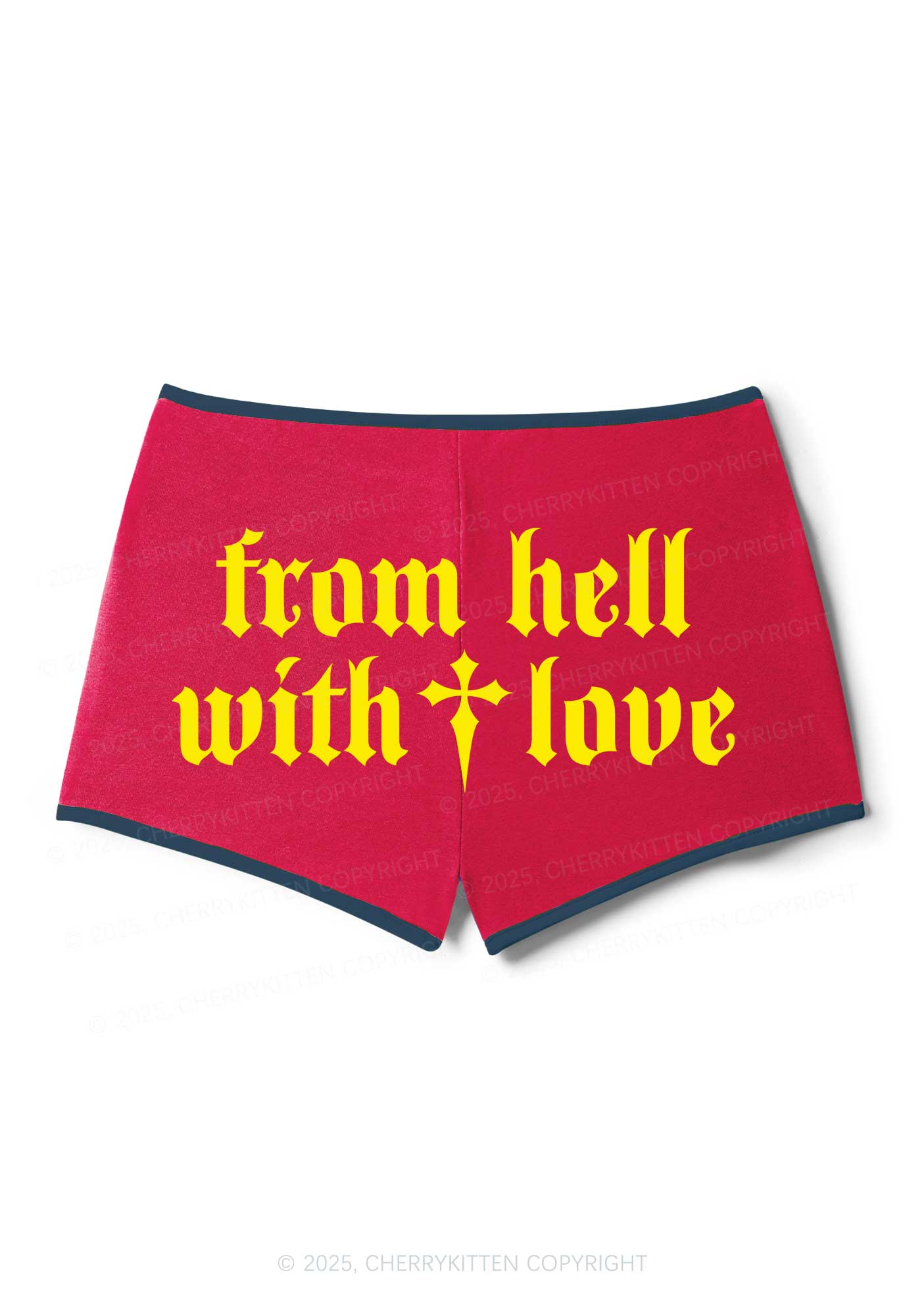 From Hell With Love Y2K Booty Shorts Cherrykitten