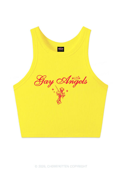 Gay Angels Pride Y2K Crop Tank Top Cherrykitten