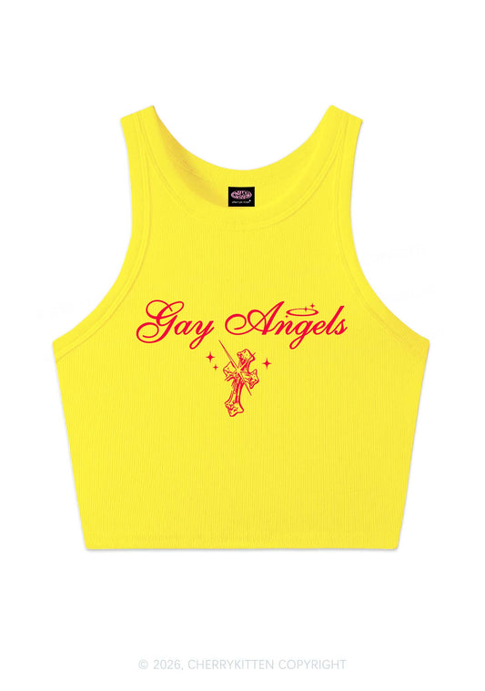 Gay Angels Pride Y2K Crop Tank Top Cherrykitten