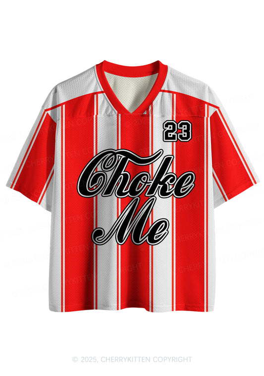 Custom Red Choke Me Y2K Sport Jersey Shirts Cherrykitten