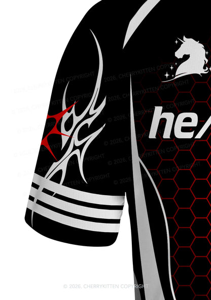 Black He Him Hole Pride Y2K Football Jersey Shirts Cherrykitten