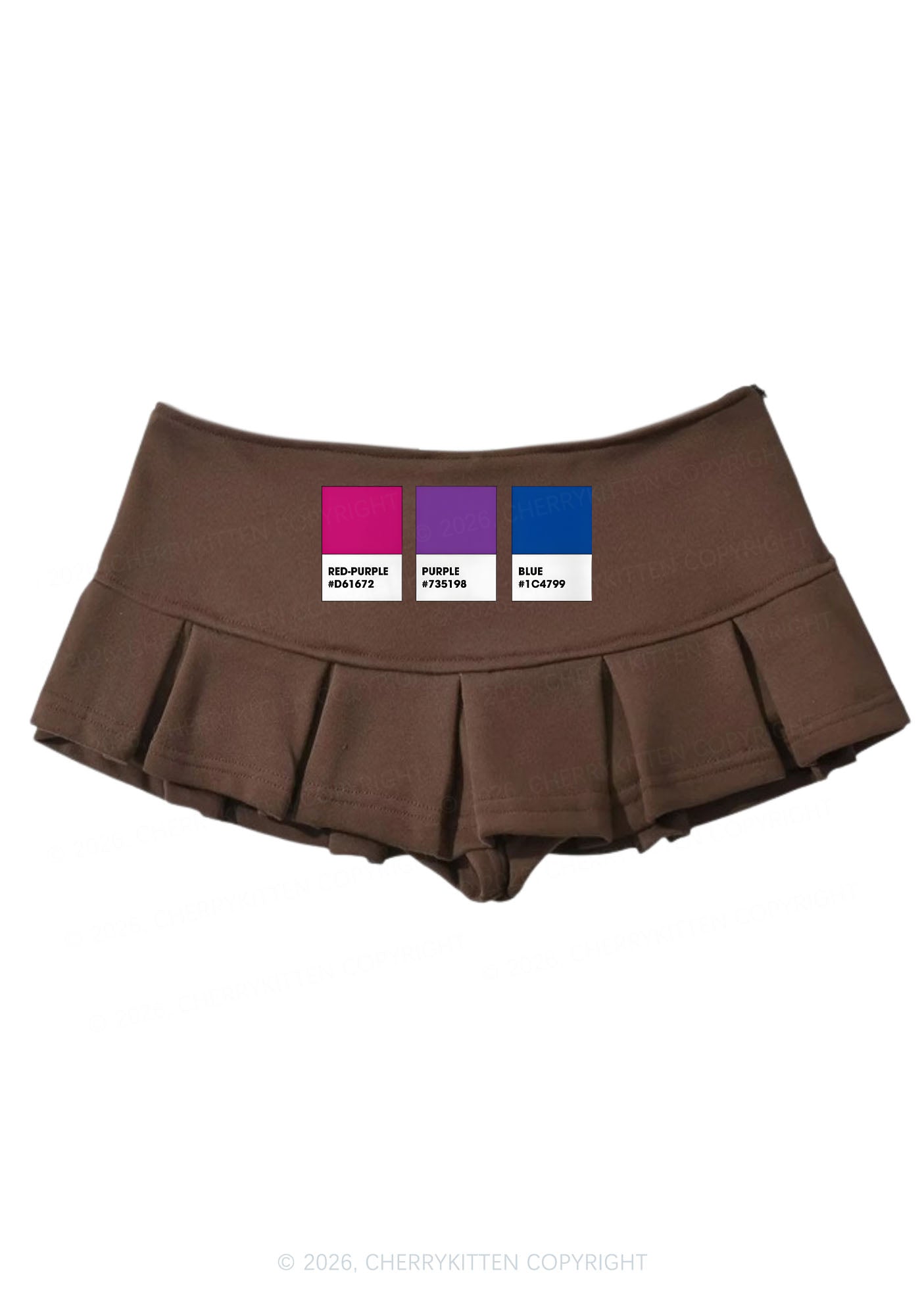 Bisexual Flag Colors Pride Y2K Mini Pleated Skirts Cherrykitten