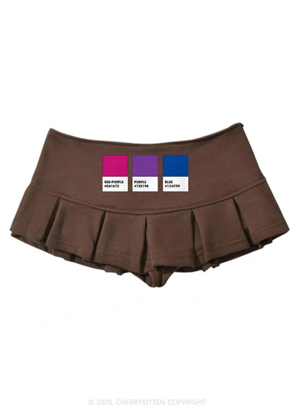 Bisexual Flag Colors Pride Y2K Mini Pleated Skirts Cherrykitten